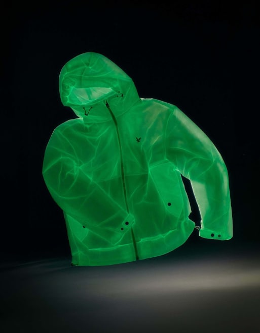Lyle & Scott Mid jackets glow-in-the-dark wadded shell jacket in y710 glow in the dark / white, 3 of 7