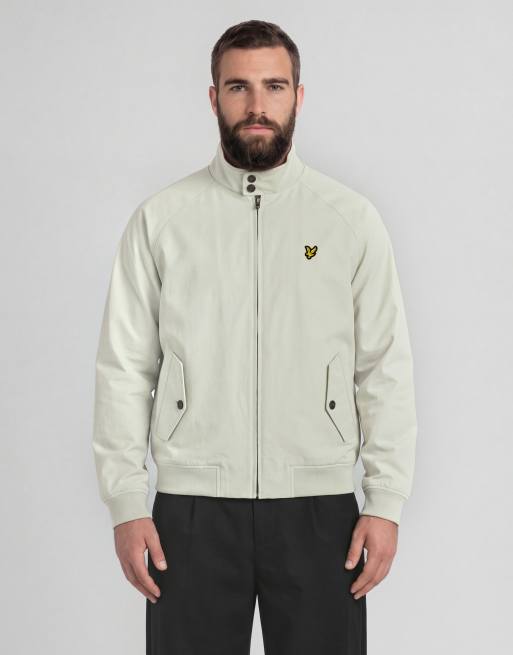 Lyle & Scott - Mid Jackets - Harrington jack van katoen in groenbeige, 2 van 6