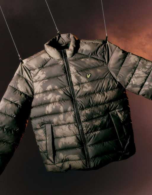 Lyle & Scott Mid jackets heat reactive quilted jacket in y709 washed brown / cove, 2 of 7