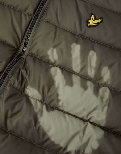 Lyle & Scott Mid jackets heat reactive quilted jacket in y709 washed brown / cove, 3 of 7