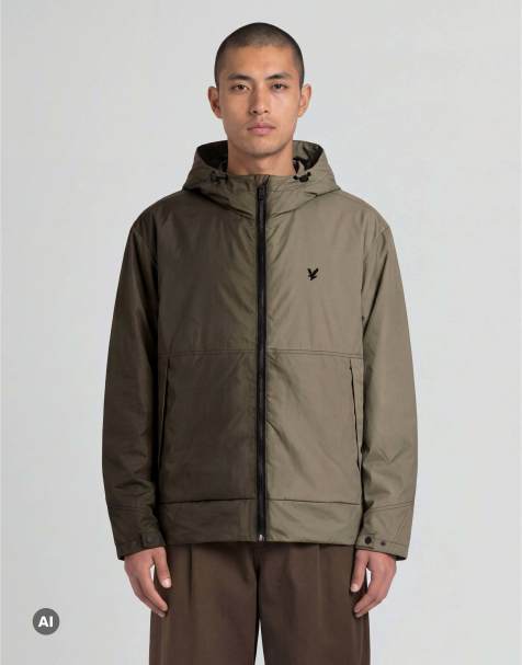 Lyle & Scott Mid jackets heat reactive shell jacket in y709 washed brown / cove - view 1