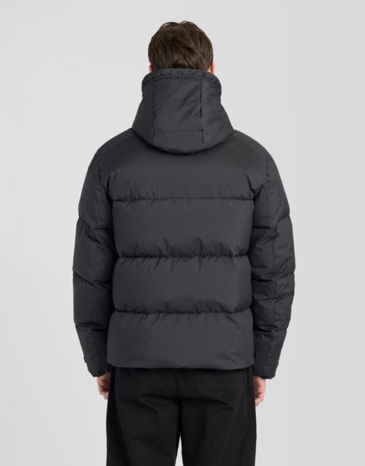 Lyle & Scott Mid jackets hooded puffer jacket in z865 jet black, 4 of 6