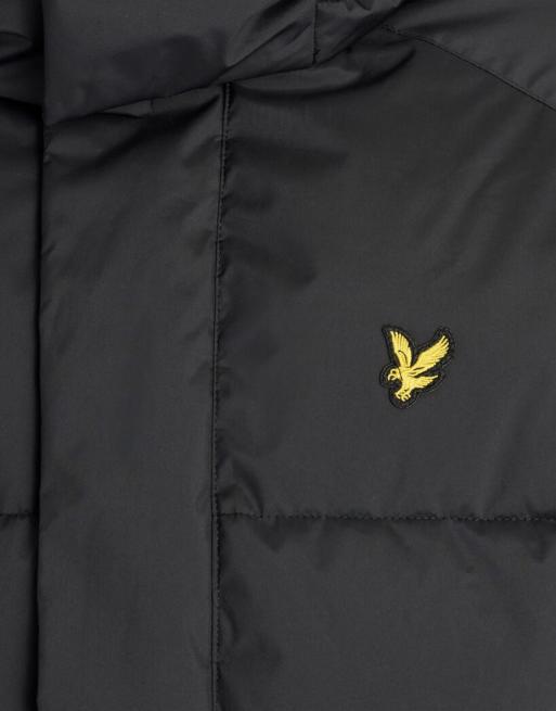 Lyle & Scott Mid jackets hooded puffer jacket in z865 jet black, 6 of 6