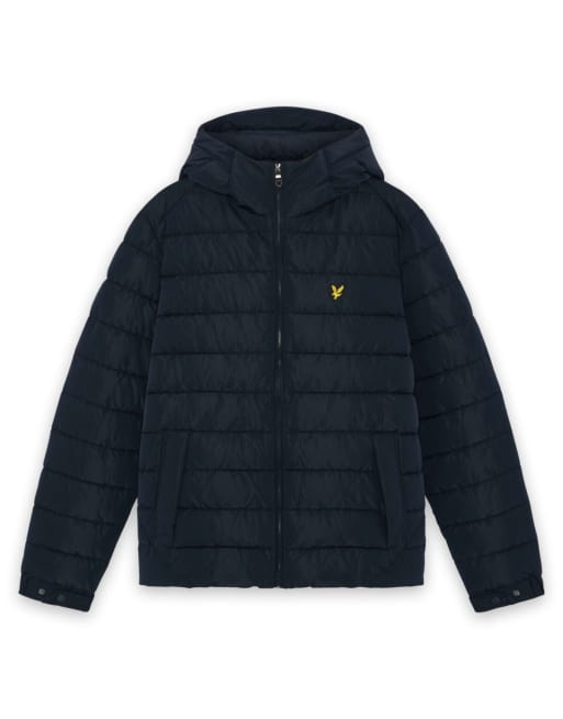 Lyle & Scott Mid jackets hooded quilted jacket in z271 dark navy, 5 of 6