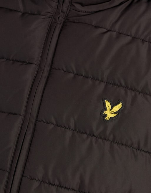 Lyle & Scott Mid jackets hooded quilted jacket in z865 jet black, 6 of 6