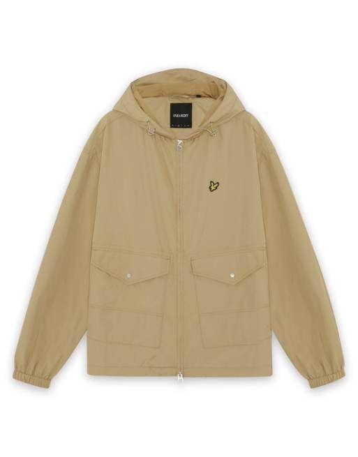 Lyle & Scott Mid jackets hooded utility jacket in w122 sand storm, 5 of 6