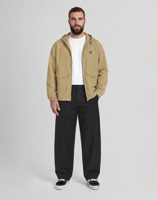 Lyle & Scott Mid jackets hooded zip through jacket in w122 sand storm, 3 of 6