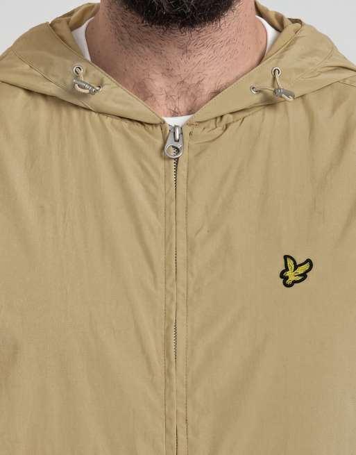 Lyle & Scott Mid jackets hooded zip through jacket in w122 sand storm, 5 of 6