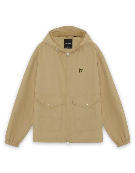 Lyle & Scott Mid jackets hooded zip through jacket in w122 sand storm, 6 of 6