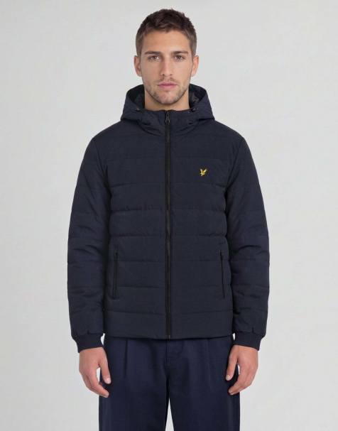 Lyle & Scott Mid jackets hybrid puffer windbreaker in z271 dark navy - view 1