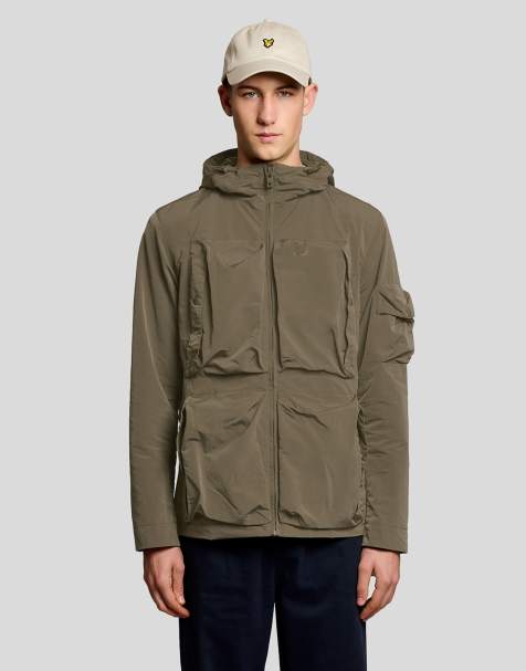 Lyle & Scott Mid jackets lightweight ripstop windcheater in x569 khaki ash - view 1