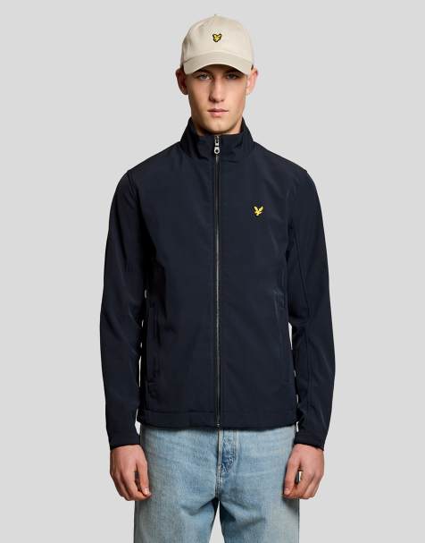 Lyle & Scott Mid jackets mesh back softshell funnel neck jacket in z271 dark navy - view 1