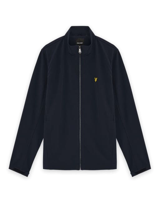 Lyle & Scott Mid jackets mesh back softshell funnel neck jacket in z271 dark navy, 5 of 6
