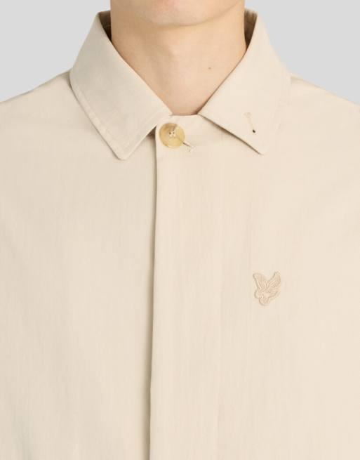 Lyle & Scott Mid jackets nylon cotton car coat in w668 stone dusk, 3 of 7