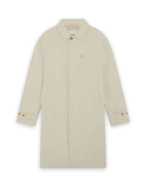 Lyle & Scott Mid jackets nylon cotton car coat in w668 stone dusk, 5 of 7