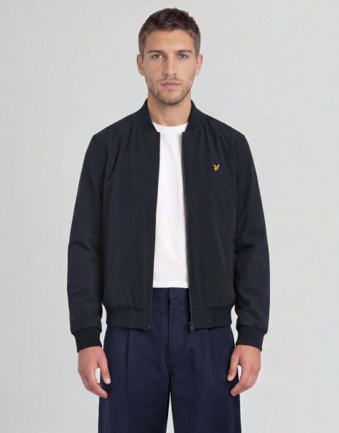 Lyle & Scott Mid jackets nylon padded bomber jacket in z271 dark navy - view 1