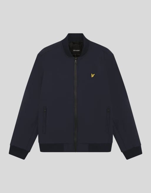 Lyle & Scott Mid jackets nylon padded bomber jacket in z271 dark navy, 4 of 5