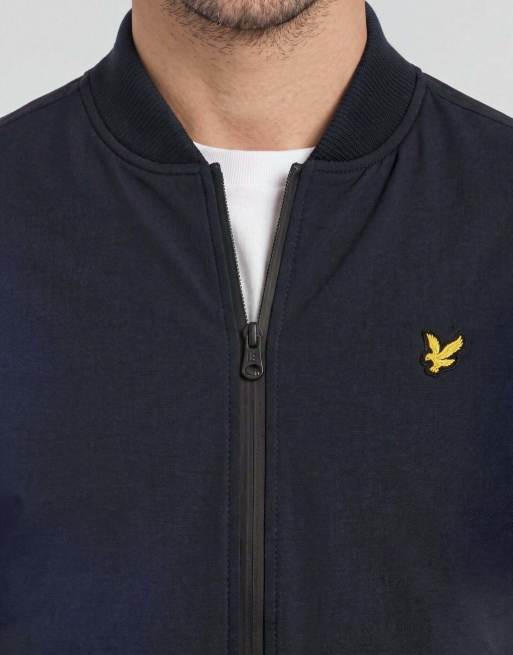 Lyle & Scott Mid jackets nylon padded bomber jacket in z271 dark navy, 5 of 5