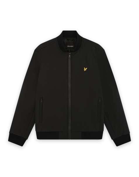 Lyle & Scott Mid jackets nylon padded bomber jacket in z865 jet black - view 1