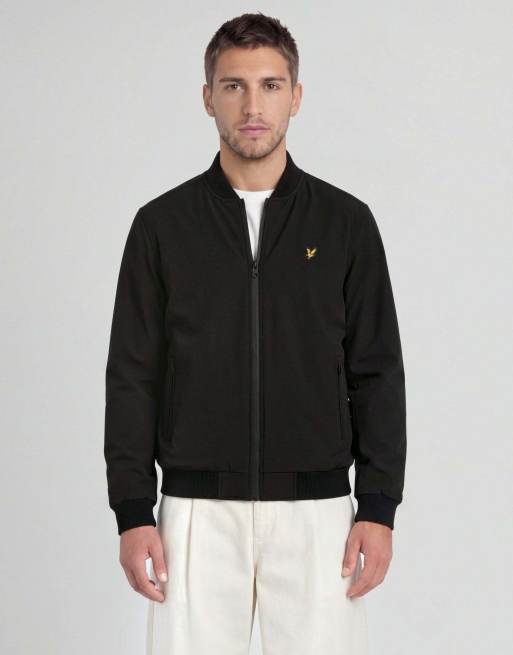 Lyle & Scott Mid jackets nylon padded bomber jacket in z865 jet black, 2 of 6
