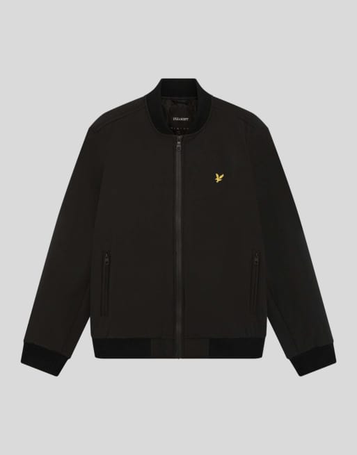 Lyle & Scott Mid jackets nylon padded bomber jacket in z865 jet black, 6 of 6