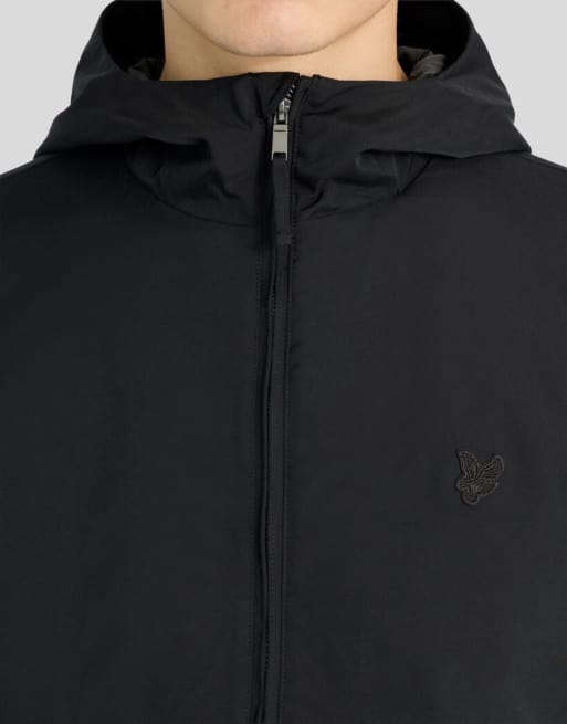 Lyle & Scott Mid jackets nylon zip through hooded jacket in w835 lacquer, 3 of 6