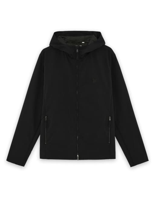 Lyle & Scott Mid jackets nylon zip through hooded jacket in w835 lacquer, 5 of 6