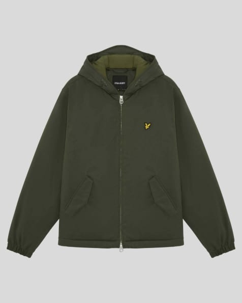 Lyle & Scott Mid jackets padded hooded zip through jacket in x848 deep depths - view 1