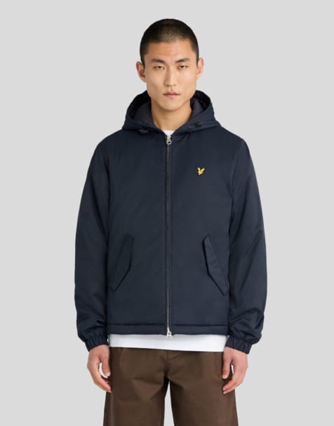 Lyle & Scott Mid jackets padded hooded zip through jacket in z271 dark navy - view 1