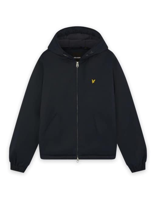 Lyle & Scott Mid jackets padded hooded zip through jacket in z271 dark navy, 5 of 6