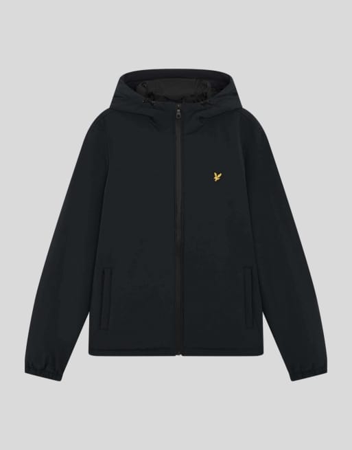 Lyle & Scott Mid jackets padded technical windbreaker in z865 jet black, 4 of 5