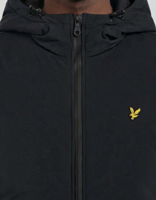 Lyle & Scott Mid jackets padded technical windbreaker in z865 jet black, 5 of 5