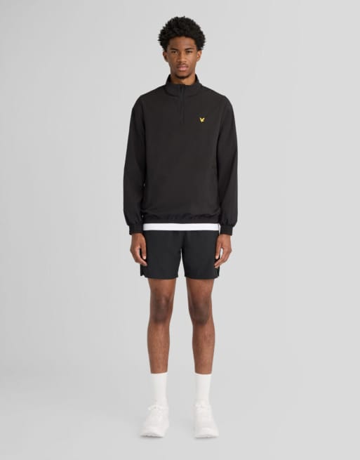 Lyle & Scott Mid jackets padel active overhead jacket in z865 jet black, 2 of 6