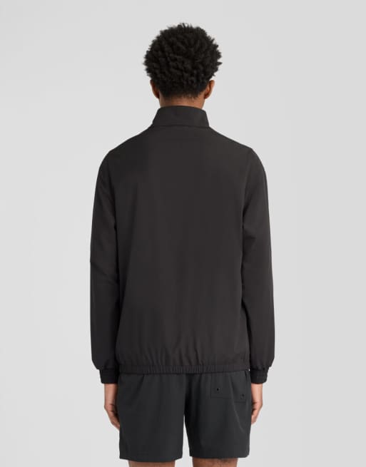 Lyle & Scott Mid jackets padel active overhead jacket in z865 jet black, 4 of 6