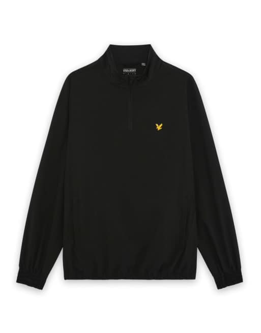 Lyle & Scott Mid jackets padel active overhead jacket in z865 jet black, 5 of 6