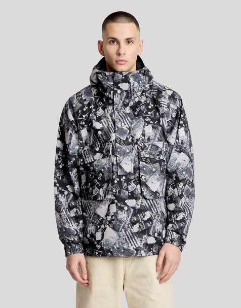 Lyle & Scott Mid jackets printed smock jacket in z865 jet black - view 1