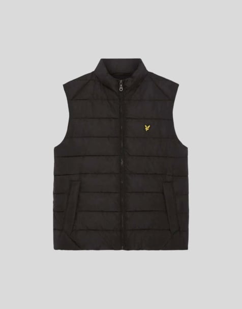 Lyle & Scott Mid jackets quilted gilet in z865 jet black - view 1