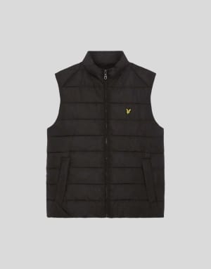 Lyle & Scott Mid jackets quilted gilet in z865 jet black