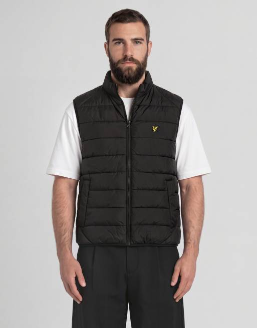Lyle & Scott Mid jackets quilted gilet in z865 jet black, 2 of 6