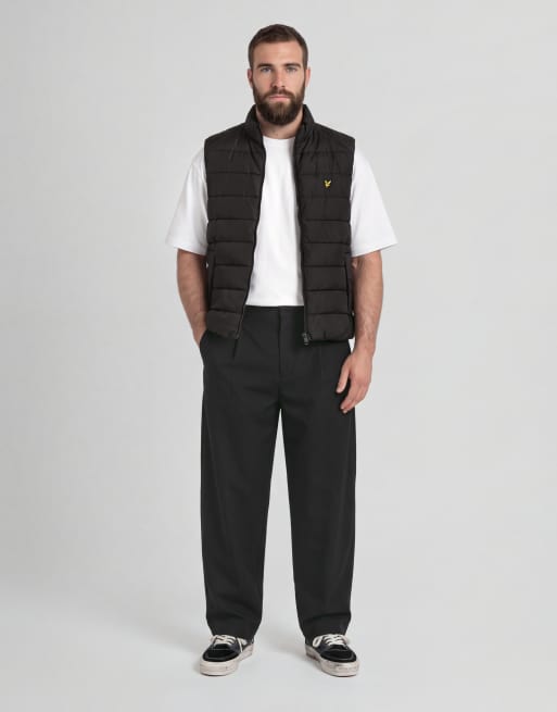 Lyle & Scott Mid jackets quilted gilet in z865 jet black, 3 of 6