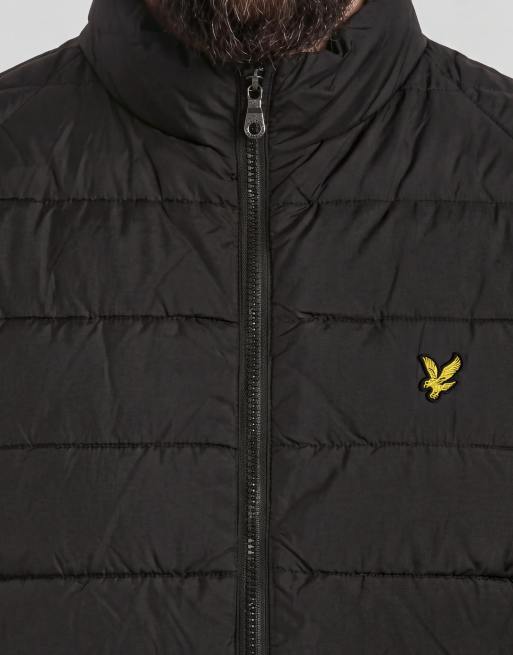 Lyle & Scott Mid jackets quilted gilet in z865 jet black, 5 of 6