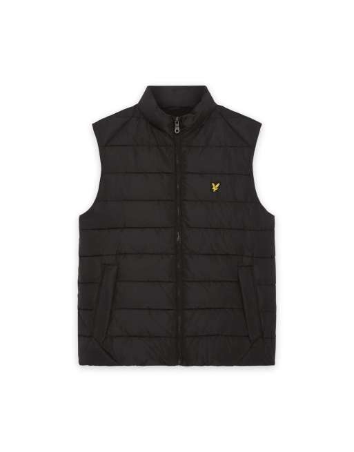 Lyle & Scott Mid jackets quilted gilet in z865 jet black, 6 of 6