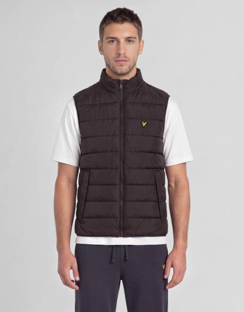 Lyle & Scott Mid jackets quilted puffer gilet in x087 saddle - view 1