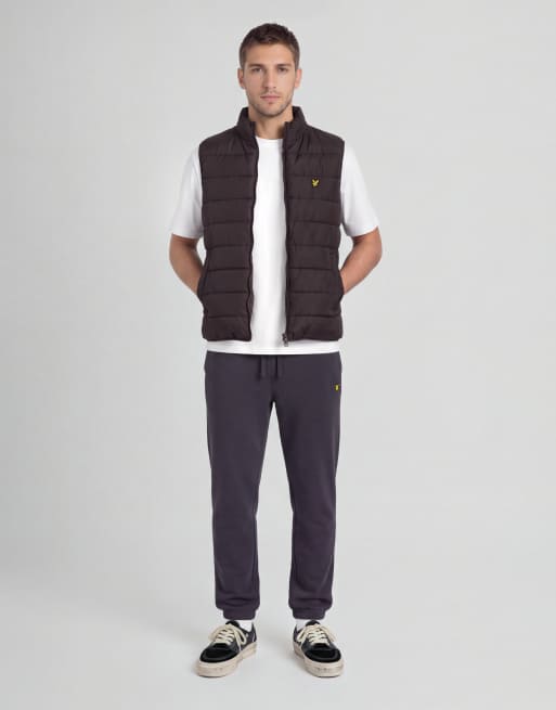 Lyle & Scott Mid jackets quilted puffer gilet in x087 saddle, 2 of 5