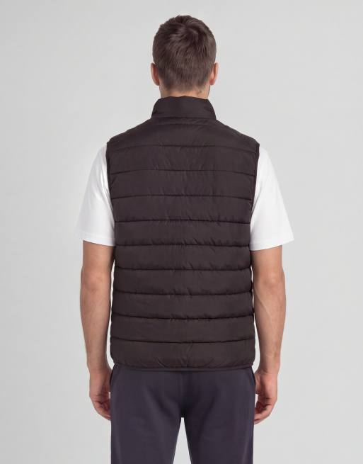 Lyle & Scott Mid jackets quilted puffer gilet in x087 saddle, 3 of 5