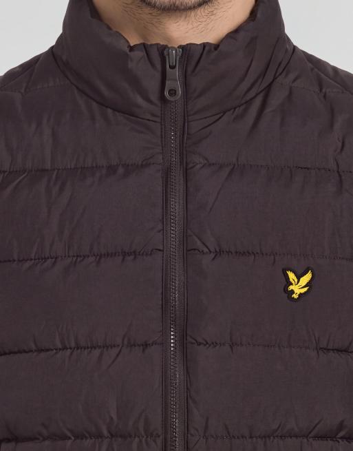 Lyle & Scott Mid jackets quilted puffer gilet in x087 saddle, 4 of 5