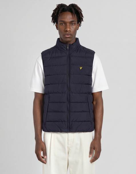 Lyle & Scott Mid jackets quilted puffer gilet in y050 blue night - view 1