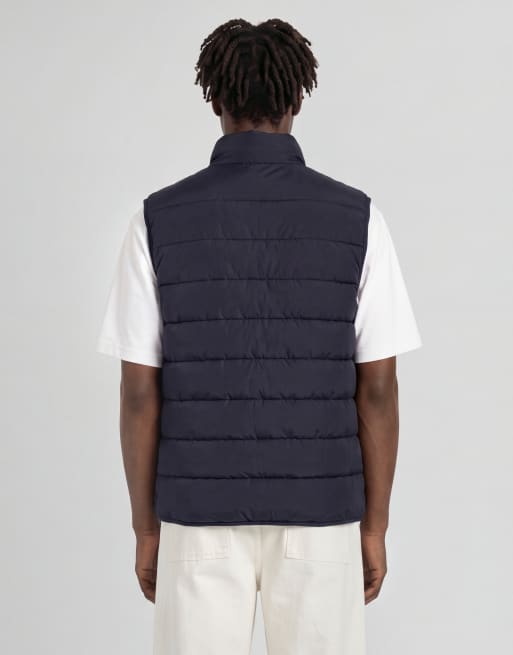 Lyle & Scott Mid jackets quilted puffer gilet in y050 blue night, 3 of 5
