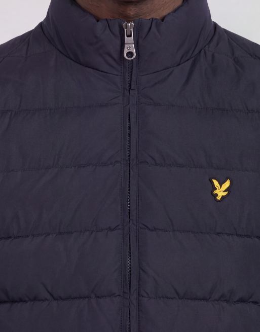 Lyle & Scott Mid jackets quilted puffer gilet in y050 blue night, 4 of 5