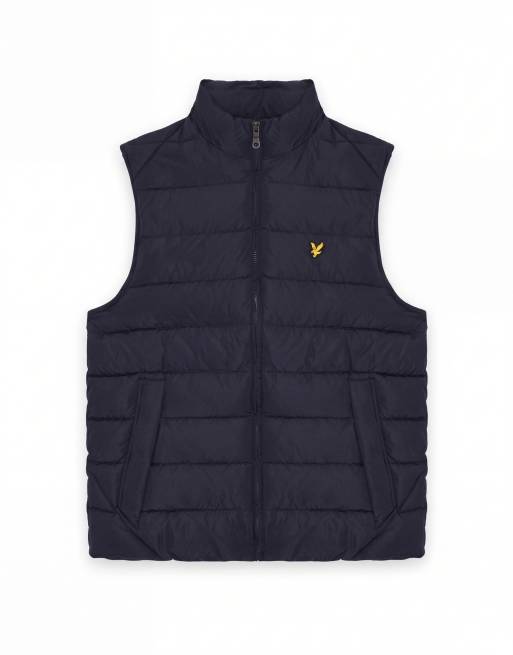 Lyle & Scott Mid jackets quilted puffer gilet in y050 blue night, 5 of 5